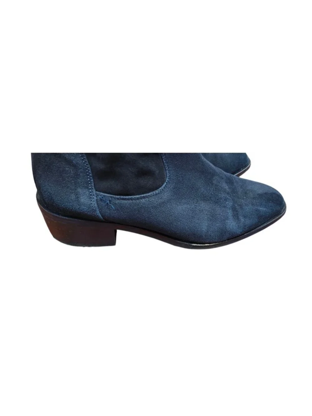 Aquatalia Italy Navy Blue Suede Ankle Boots Women’s 8 Waterproof Sock Booties